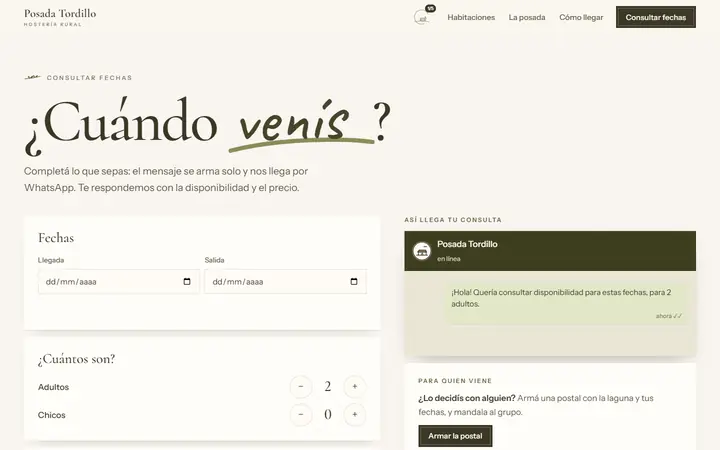 Consultar: el mensaje que se arma para WhatsApp.