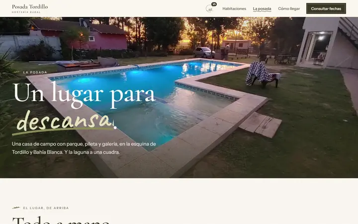 La posada: el plano dibujado y la galería.